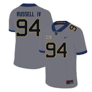 Men's West Virginia Mountaineers NCAA #94 Hammond Russell IV Gray Authentic Nike Stitched College Football Jersey NK15E57TO